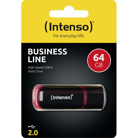 Intenso 64GB USB2.0 unità flash USB USB tipo A 2.0 Nero Rosso (1/3)