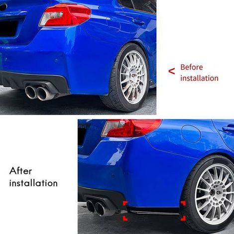 1 pair of splitters for 2015-21 Subaru WRX STI VA rear bumper lip diffuser (1/4)