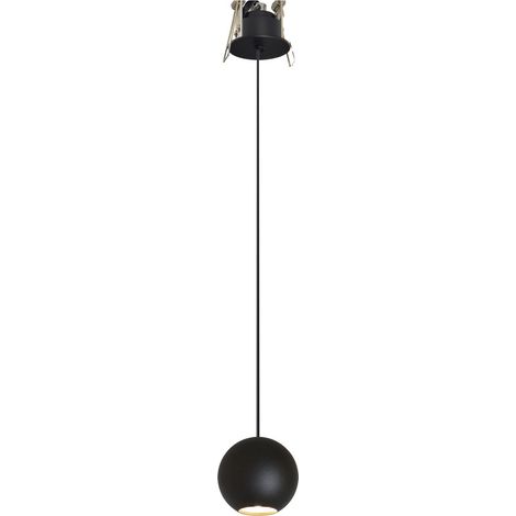 Suspension Sphérique Bora 8,5 W 36° 3000 K Noir Mat - Spot Led Plafonnier À Rendu Des Couleurs Élevé (Irc 93) - Beneito & Faure (1/4)