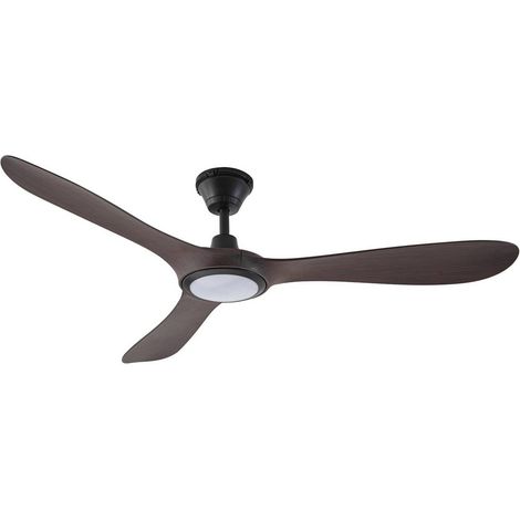 Lucande Ventilador de techo con lámpara 'Winrod' en Marrón Plástico (1/5)