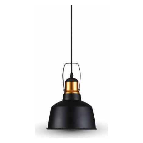 V-TAC VT-7422 Lampadario LED Portalampada E27 vintage in alluminio nero Ф230mm - SKU 3728 (1/5)