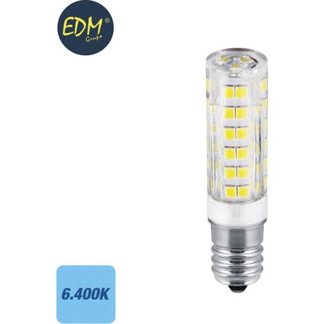 EDM Röhrenförmige LED-Glühbirne E14 4,5 W 450 lm 6400 K Kaltlicht Ø1,6 x 6,6 cm