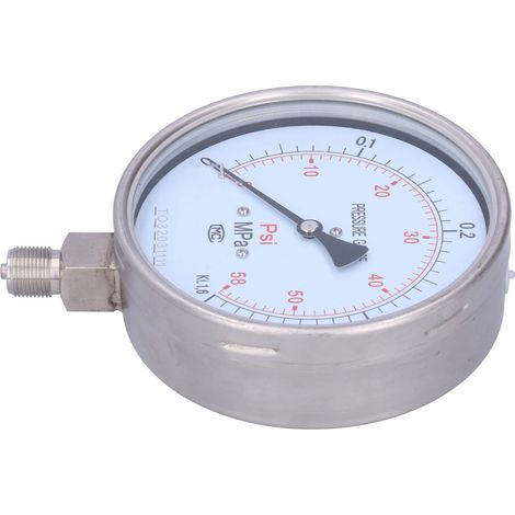 Manomètre inox industriel mesure précise 0-0,4 MPa, raccord M20x1,5, cadran 150 mm, modèle Y-150BF (1/5)