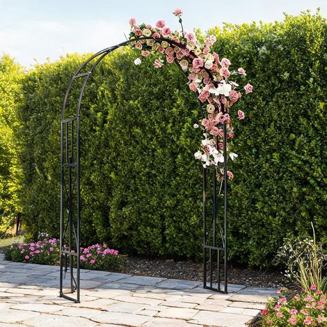 SunJet Arche de jardin, arceau de jardin, acier noir 150x40x223 cm - Réf. 6O8KVEV3DF0A (1/5)
