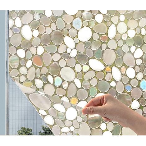 Film de protection solaire pour vitres - Film opaque mat - Sans adhésif, à contrôle thermique statique - Film décoratif occultant - Convient pour salle de bain, salon, logement locatif - 50 cm x 2 m (1/5)
