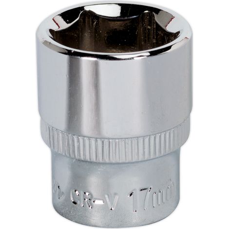 Sealey SP3817 Premier Fully Polished Socket 3/8"Sq Drive 17mm (1/2)