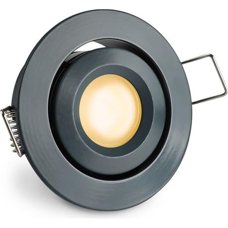 Einbaustrahler Mini schwenkbar Matera 3W IP44 durchverbindbar - Lichtfarbe: 2700K - Farbe: anthrazit RAL 7016