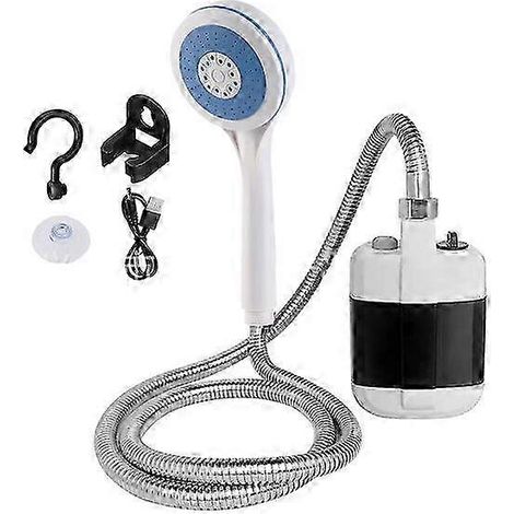Pompe de douche électrique 4-6 L/min, conception économe en eau, pommeau de douche alimenté par batterie, pompe de lavage de voiture de voyage (1/5)