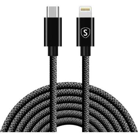 Usb C Auf Lightning Kabel 20 W 3 M Schwarz