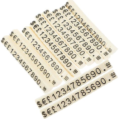 Number Stickers 12 Sheets of Vinyl Adhesive Labels Black