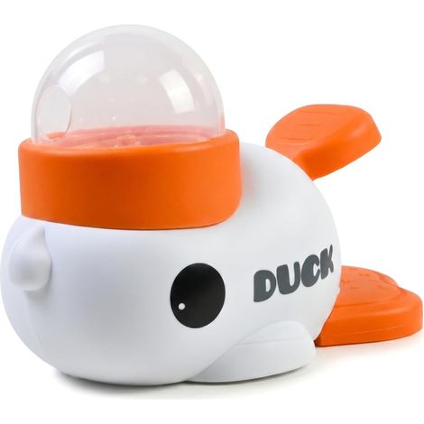 Pet Feeder Toy, Interactive Duck Shaped Feeder with 3 Sizes Distribution Holes, Slow Feed Toy for Dogs and Cats, Enrich and Entertainment (White) (1/5)