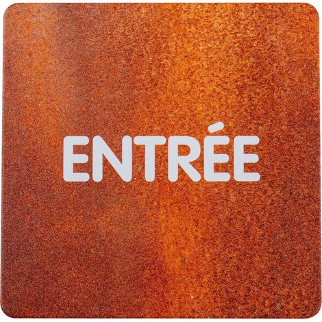 Plaque de porte alu effet rouille - Entrée - 4385020 (1/2)