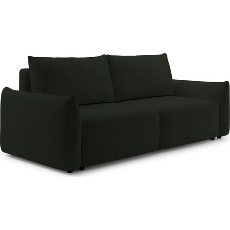 Selsey Theolla – 3-Sitzer-Schlafsofa mit Chenille und Bettkasten, Grün