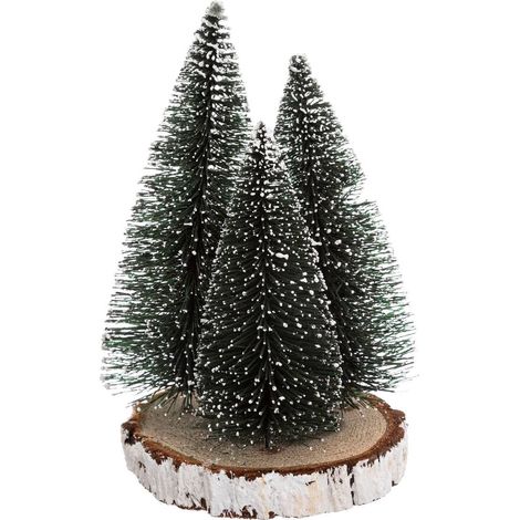 Tanne Tisch x 3 Rondin Grün H20 - Feeric lights & christmas