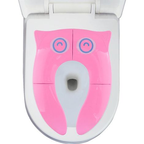 Siège de toilette pour bébé avec conception anti-éclaboussures, sac de transport et 8 coussinets antidérapants - Convient aux toilettes rondes et ovales (1/5)