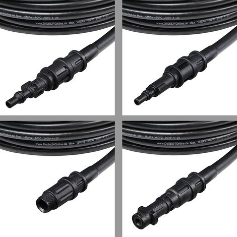 Tubo flessibile per idropulitrice da 15 m Tubo flessibile per sblocco flessibile nero Pulizia dei tubi MINKUROW (1/4)