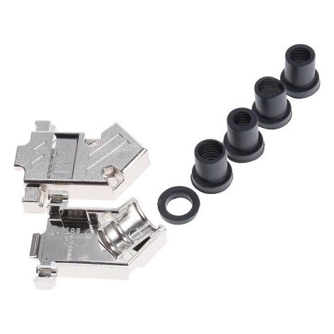 Capot Sub-D 3M série 3357, 9 contacts, en ABS boîtier E Coudé ( Prix pour 1 )