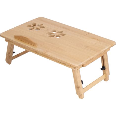 Multifunktionaler, klappbarer Laptoptisch aus Bambus, verstellbare Laptophalterung, Schreibtisch für Zuhause (M) (1/5)