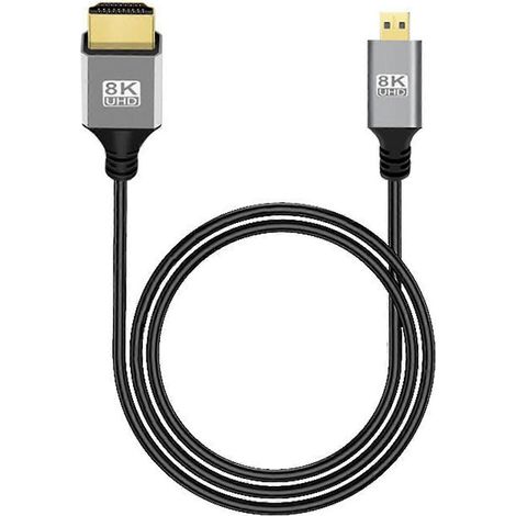 Câble adaptateur vidéo bidirectionnel Micro HDMI vers HDMI 8K 60 Hz pour ordinateur hôte et moniteur (HD-C) (1/5)