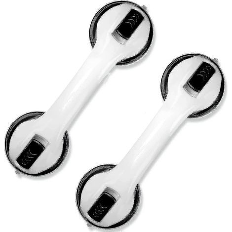 Lot de 2 ventouses antidérapantes pour accoudoir de salle de bain, pour perforer une porte en verre sans laisser de traces (1/5)