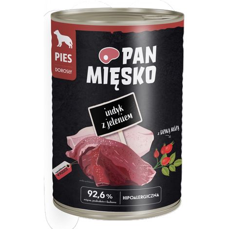 Mr. Meat  Cibo umido per cani adulti  Lattina da 400 g - Tacchino con cervo 400 g
