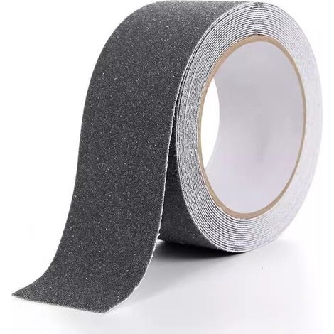 5 cm x 5 m Anti-Rutsch-Treppenstreifen für den Außenbereich, selbstklebendes Anti-Rutsch-Treppenband, rutschfestes Traktionsband, verhindert Ausrutschen für ältere Menschen, Kinder und Haustiere, Grau
