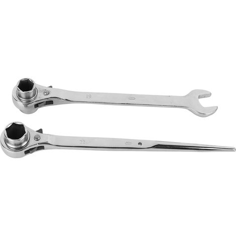Clé à rochet à extrémité ouverte et pointue, lot de clés en acier pour bricolage domestique, clé à cliquet réversible (1/5)