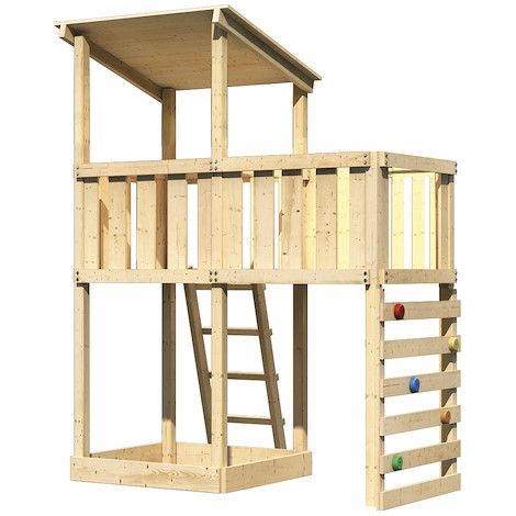 Akubi Spielturm Anna natur ABP+Kletterwand