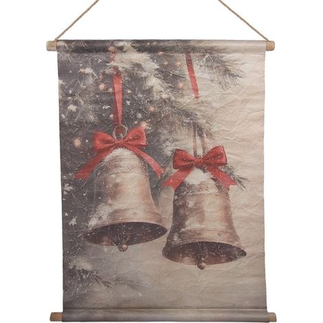 Suspension Murale en Textile Beige Tapisserie Décorative pour Intérieur 55 x 3 x 75 cm - PANGIVO (1/2)