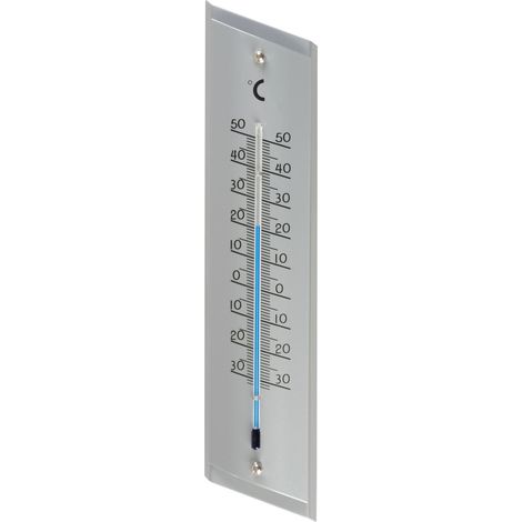 Thermometer Strend Pro TM-181 Steel, Außen, für Fenster, 230x50x15 mm, Alu (1/4)