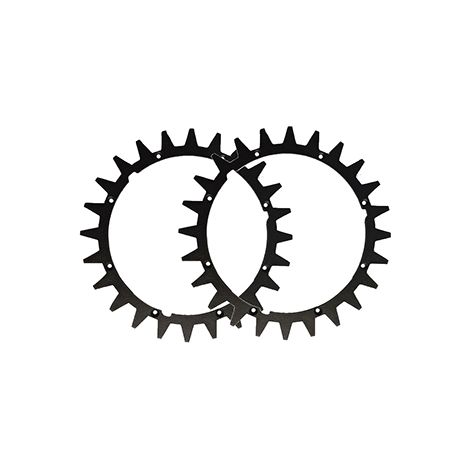 Paar Radkralle für Roboter-Rasenmäher, kompatibel mit Worx, Modelle Landroid S, M und Kress. ø Außendurchmesser 199 mm.