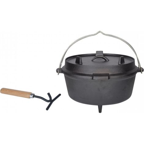 Marmite chaudron traditionnelle en fonte grand modèle 5.5 litres (1/5)