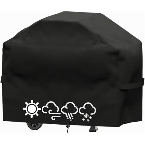 Pair Housse Barbecue Exterieur,Housse Barbecue,Housse Plancha Exterieur,Bache Barbecue Exterieur,Couverture de Grill Anti-Vent/Anti-UV/Anti-l'eau/Anti-l'Humidité/Antipoussière (145X61X117 CM) (1/5)