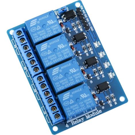 Módulo de relé de 4 canales y 5 V CC con optoacoplador para Mega 2560 1280 DSP Arm PIC AVR STM32 Raspberry Pi (1/5)