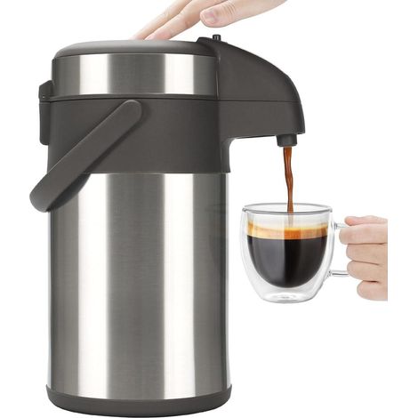 Olerd 3,0 Liter Pump Thermoskanne Edelstahl Kaffeespender Vacuum Isolierkanne (1/5)