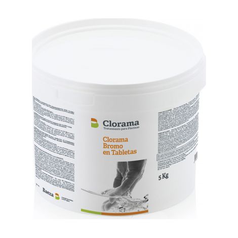 Bromo en Tabletas Clorama 5 kg  Desinfectante sin Olor para Spa y Piscina Cubierta  Tabletas Disolución Lenta