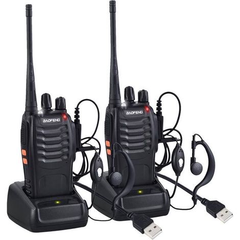 Talkie-walkie BaoFeng BF-888s - Longue portée - USB rechargeable - Casque - Torche LED (1/4)
