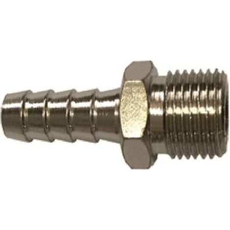 Hu-firma 5779545 Attacchi Portagomma a Resca Maschio 3-8'' M-10 in Ottone 2 Pezzi colore Argentato