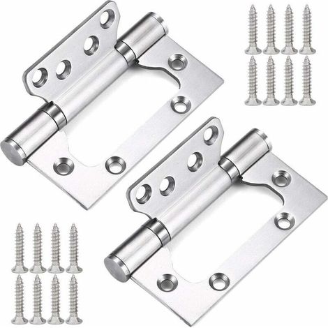 Charnières de porte en deux parties, charnières en acier inoxydable 304, charnières pour portes pliantes, charnières à billes de 10 cm, charnières pour meubles (1/4)