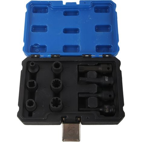 Ortviai Jeu de douilles pour étriers de frein 11,5 mm, 20 mm, 22 mm, H7, H9 – 10 pièces en acier CR-MO traité phosphate noir (1/5)