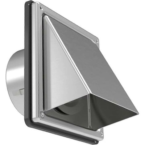 Couvercle de conduit de sécheuse de 15 cm (6 po) pour mur extérieur avec clapet anti-retour rembourré, conduit d'extraction mural extérieur, couvercle de conduit en acier inoxydable (1/4)