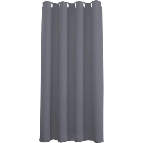 Window Curtain Bedroom Curtains Thermal Insulated Panel with Eyelets UV Ray Insulation Curtain Living Room Children's Room, 1 Piece H137 x W117 cm Gray