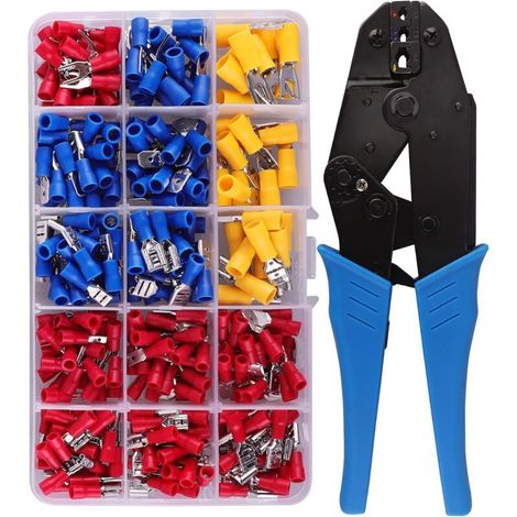 Pince à Sertir avec 300pcs Cosses Electriques pour Voiture, Cosses à Sertir (1/5)