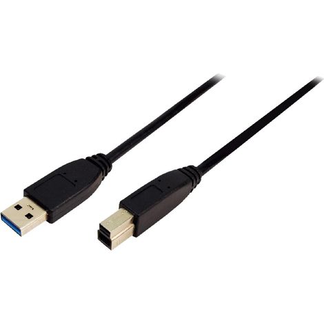 Cable USB 3.0USB A male USB B prise male 3m - Noir