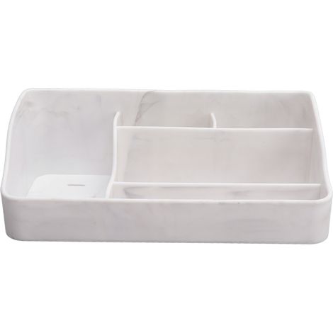 Organisateur de maquillage à 5 compartiments, boîte de rangement en silicone pour cosmétiques, soins de la peau, rouges à lèvres, pinceaux, lotions, fards à paupières, vernis à ongles, bijoux, couleur