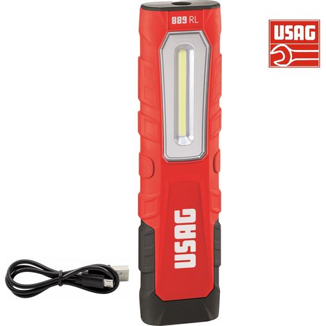 USAG 889 RL LAMPADA TORCIA LUCE LED ISPEZIONE RICARICABILE MAGNETICA MAX 420 LM (1/4)