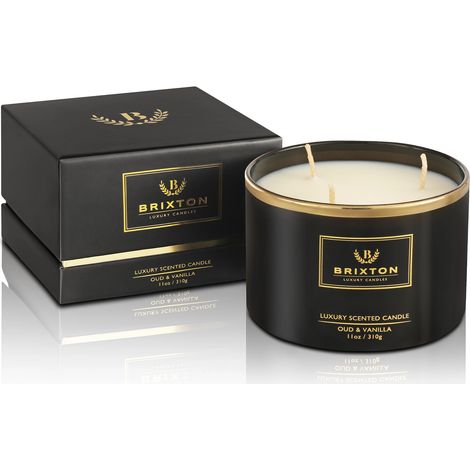 Vela aromática Brixton 310g Oud y Vainilla Homms (1/5)