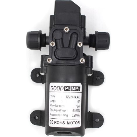 Pompe à membrane haute pression 12 V 6 A 72 W 6 L, nervurée TONCHEAN (1/5)