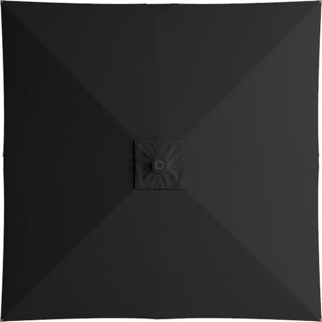 Quadratischer Polyester-Gartenschirm, Ersatzdach für 2 m Marktschirm, Ersatzdach für Tischschirm (schwarz)