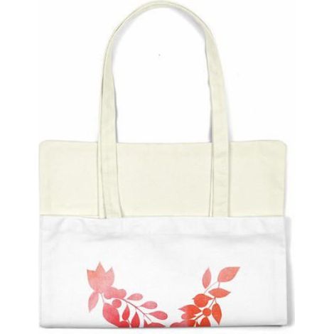 Tote bag - Bonamaison - Coton - Blanc - Anses longues (1/4)